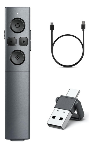 Clicker De Presentación Usb C 2 En 1, Pr Inalámbrico Recarga