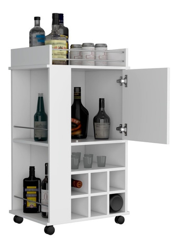 Bar Cabinet, Color Blanco 89x55x41