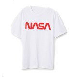 Playera Camiseta Moda Logo Letras Tradicional Nasa Rojo 