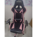 Cadeira Gamer Healer Preto E Rosa