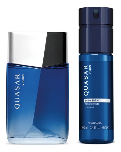 Combo Quasar Vision: Colônia 100ml + Body Spray 100ml