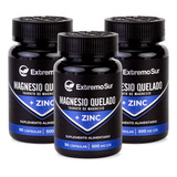 Pack 3 Magnesio Quelado + Zinc 500mg 270caps