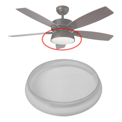 Plafón Cristal  Repuesto P\u002Fventilador Polux Roscable 21cm | Envío gratis