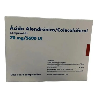 Ácido Alendrónico\u002Fcolecalciferol 70mg 4 Tabletas | Envío gratis