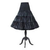 1 Falda Enagua Vintage Woman Crinoline Shiny Tul Malla Lo