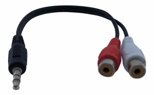 Cabo Adaptador P2 Com 2 Rca Femea Para Audio Tv E Som 22cm