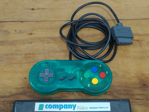 Controle P/ Super Nintendo Snes Verde Plástico Translúcido 