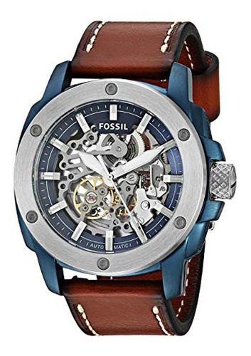 Reloj Fossil Hombre Me3135 Automatico Original Cuero 