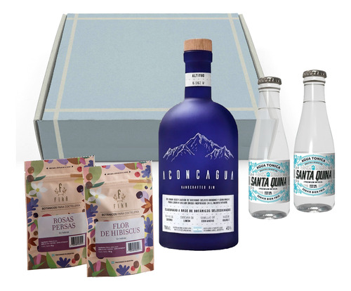 Caja Regalo Gin Tonic: Gin Aconcagua + Botanicos + Tonicas