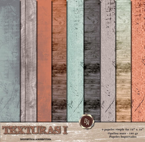 Colección Texturas I Scrapbooking X9 D'arteche Crafts