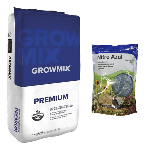 Sustrato Growmix Premium 80lts Con Nitro Azul Lj 1kg