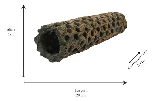 Enfeite De Resina Soma Tronco Tunel Furado 01 20 X 5 X 5 Cm