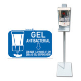Pedestal Con Despachador Dispensador De Gel Automático V2
