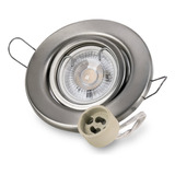 Spot Embutir Platil Circular Con Dicroica Led 7w Pack X10