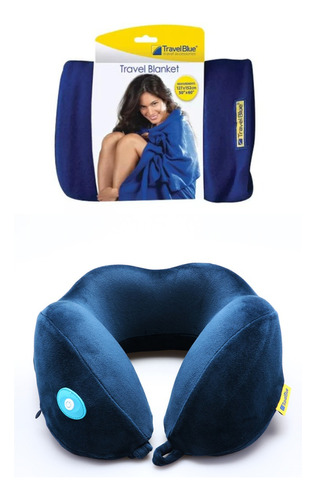 Combo Almohada  Con Masajeador Memory Foam +  Manta Polar