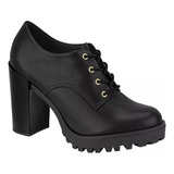 Sapato Feminina Moleca Oxford Salto Alto Conforto 5713101