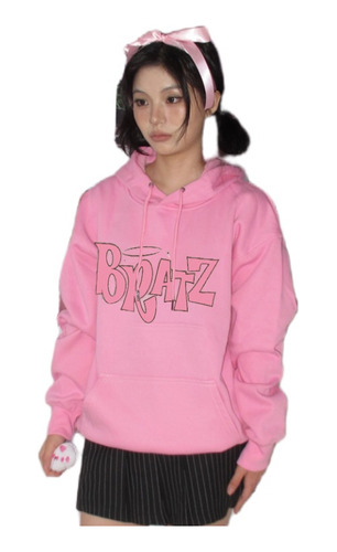 Sudadera Hoodie Deportiva De Mujer Con Capuchaletra Impresa