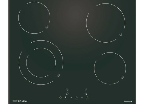 Anafe Eléctrico Vitro Ormay Cook4 De Empotrar 4 Hornallas
