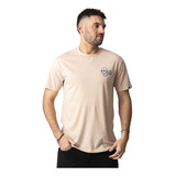 Polera Hombre Stoked Skull Reciclada Beige