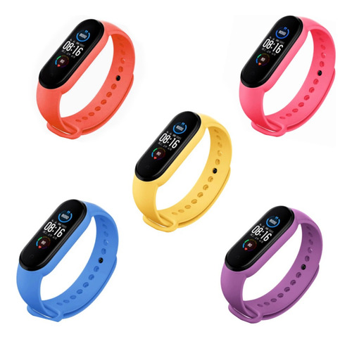 5 Manillas Pulseras De Repuesto Xiaomi Mi Band 5/6/7 