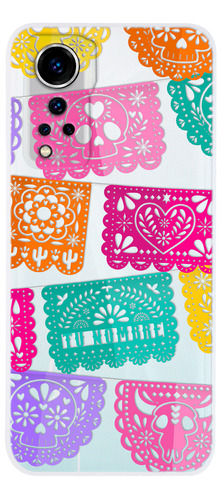 Funda Para Zte Mujer Papel Picado Calaveras Con Nombre