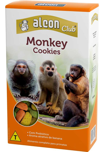 Alimento Para Macacos Cookies Ração Macaco Sagui Alcon 600g