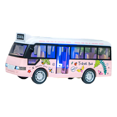 S3zm Autobús Juguete Urbano, Autobús Con Sonidos Y Rosa