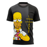 Playera Simpsons Personajes Homero - Bart - Burns - Duff 
