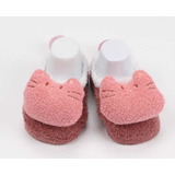 Calcetines Tipo Pantufla Rosa Con Muñequitos Bebé/niño(a)