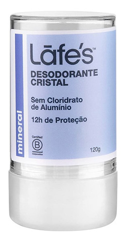 Desodorante Lafe´s Crystal Sem Alumínio 120g Natural Vegano