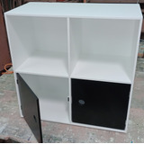 Mueble Multifunción Cubos Repisa Biblioteca Con 2 Puertas