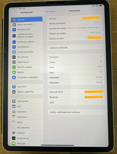 Apple iPad Pro De 11  Wi-fi  128gb Plateado (3ª Generación)