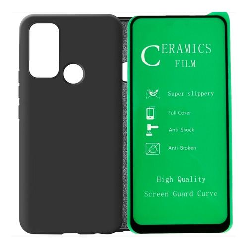 Funda Estuche Silicone Case + Vidrio Cerá Para Motorola G60