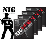 Kit 4 Encordoamento Guitarra Níquel 09/046 Híbridas Nig Nh66