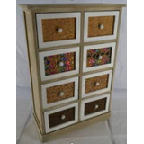 Mueble Cajonera Cabinet Con Diseños Tipo Corcho / Runn