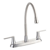 Llave Mezcladora Fregadero Cuello Flexible Acero Inox Satin