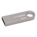 Memoria Usb Metalica 8gb 2.0 Plateada