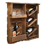 Cava Mini Bar Cantinera Madera Rústica Barnizado