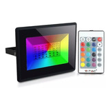 Foco Reflector Led Rgb 50w Colores Control Remoto 