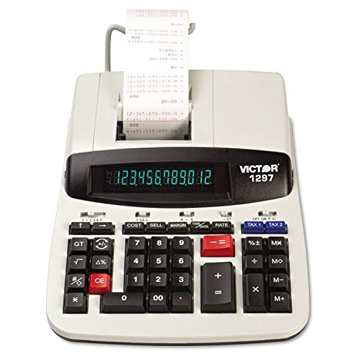 1297 De Dos Colores Calculadora Impresión Comercial, Lcd De 