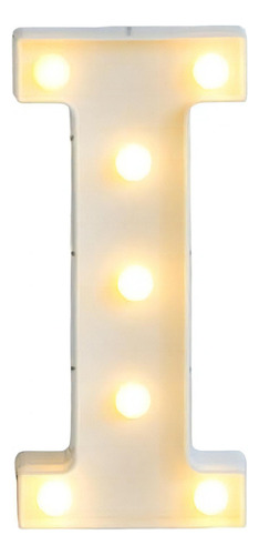 Anuncio Luminoso Bluelander Luces De Números Del Alfabeto Color I - Luz De Color Amarillo X 22.5cm De Alto - 110v/220v