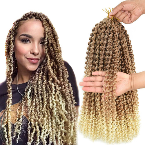 6 Paquetes De Extensiones De Cabello Rizado Bohemio Con Ganc