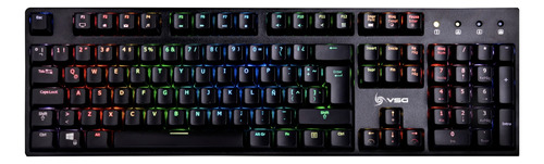 Teclado Gamer Vsg Alnilam Qwerty Español Latinoamérica Color Negro Con Luz Rgb