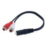 Cable Adaptador Rca 2 Hembras A 3.5 Hembra Dm Electropc