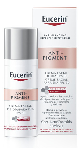 Eucerin Anti-pigment Creme Clareador Facial Dia Fps 30 50ml Tipo De Pele Todos Os Tipos De Pele