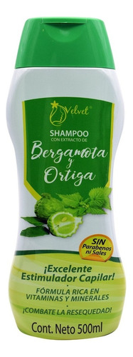 Shampoo Bergamota Y Ortiga Velvet 500 Ml