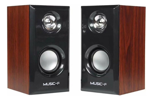 Altavoces De Subwoofer Con Cable Usb Surround Sound Wood