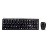 Kit Teclado Y Mouse Usb Multimedia Inalámbrico Vorago Km-304 Color Del Teclado Negro