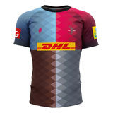 Camiseta De Rugby Picton Harlequins Home Niños Elastizada St