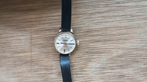 Relogio Antigo Sekonda Anos60 Degrad Joia Feminino Plaq Ouro